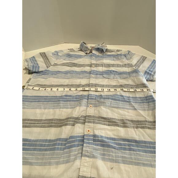 Cactus Man Slim fit button up T-Shirt Men's Size Medium White/Blue/Gray - Picture 4 of 5